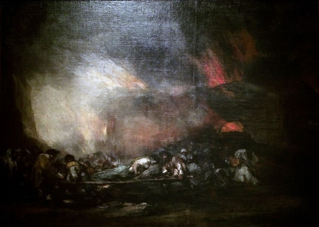 09 Fire in a Hospital Incendio de un Hospital By Goya 1808 National Museum of Fine Arts MNBA  Buenos Aires